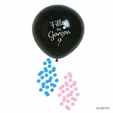 Ballons Gender Reveal Noir et doré