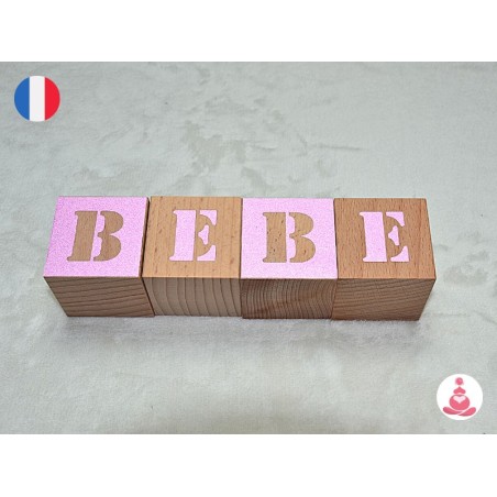 Cubes BEBE - Décoration de table Babyshower